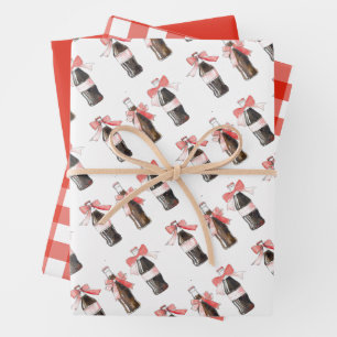 Red Baby Soda Ready to POP Wrapping Paper Sheets