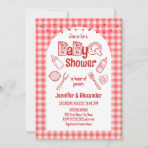 Red BaByQ Baby Shower Barbecue
