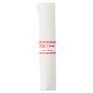 Red BaByQ Baby Shower BBQ Napkin Bands