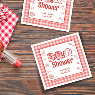 Red BaByQ Baby Shower BBQ Napkins