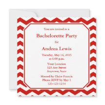 Red Bachelorette Party Invite / Announcement