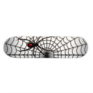 red back spider on web skateboard