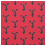 Red Background Cheer Silhouette Fabric