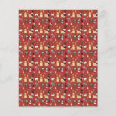 red background dogs pattern. (Front)