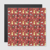 red background dogs pattern (Front/Back)