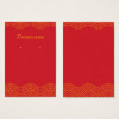 Red Background Earring Cards (Front & Back)