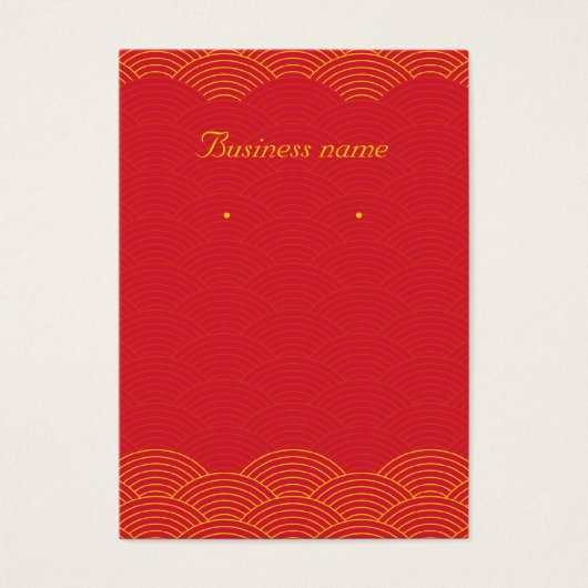 Red Background Earring Cards (Front)
