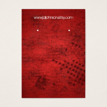 Red Background Earring Cards
