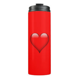 Red Background Love Wedding Heart Thermal Tumbler