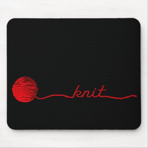 red ball of yarn mouse pad