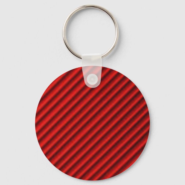 Red Ball With Black Lines Abstract Design Keychain (Front)