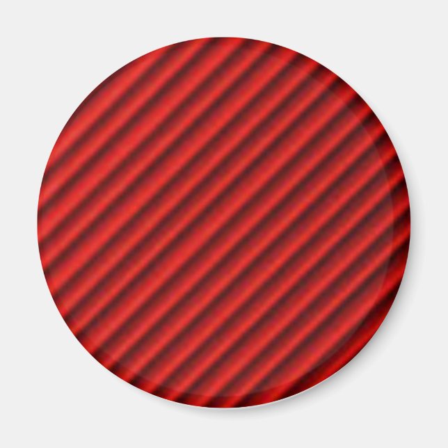 Red Ball With Black Lines Abstract Design Magnet (Front)