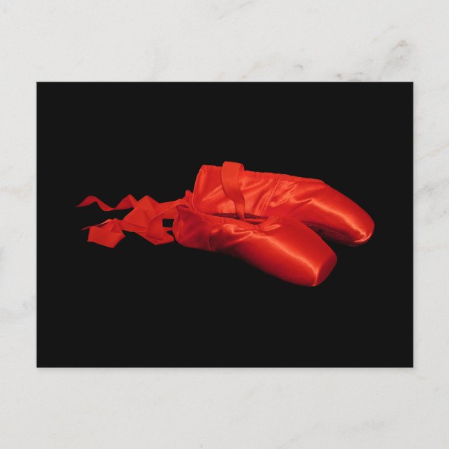 Red Ballet Shoes Postcard (Front)
