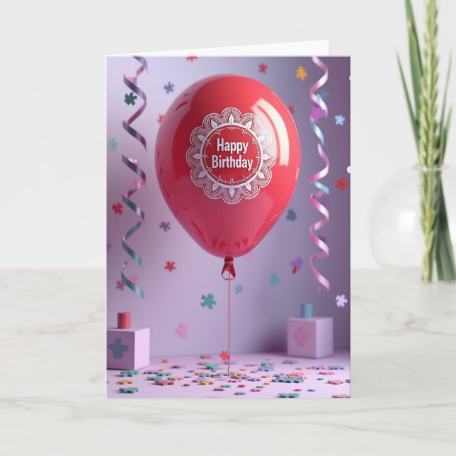 Red Balloon Joy Card (Front)