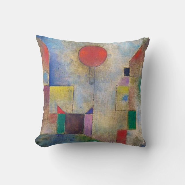 Red Balloon, Klee Throw Pillow (Front)