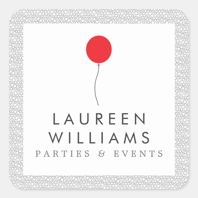 Red Balloon Logo Personalized Stickers (Front)