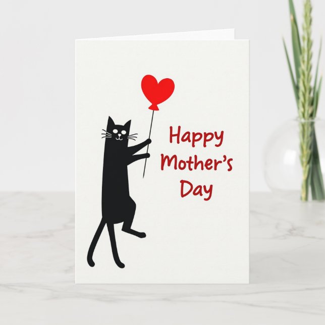 Red Balloon Mothers Day Card (Front)