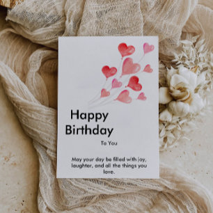 Red Balloon Printable Happy Birthday Card