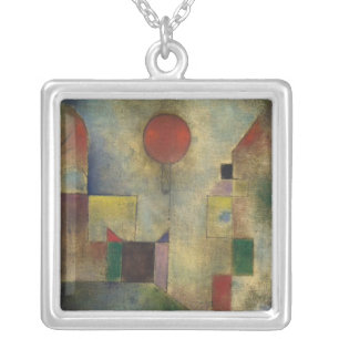 "Red Balloon" Silver Plated Necklace