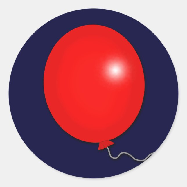 Red Balloon T-shirts, Sweats, Hoodies, Mugs Classic Round Sticker (Front)