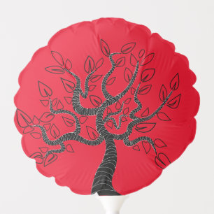 Red Balloon with Tree