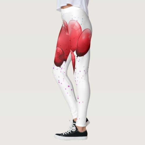 Red_ Balloon  Zazzle_Growshop Leggings