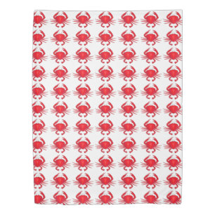 Red Baltimore Maryland Bay Crab Beach Ocean Duvet Cover