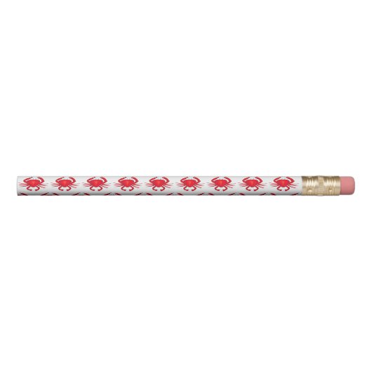 Red Baltimore Maryland Crab Beach Ocean Seafood Pencil (Rotated 270)