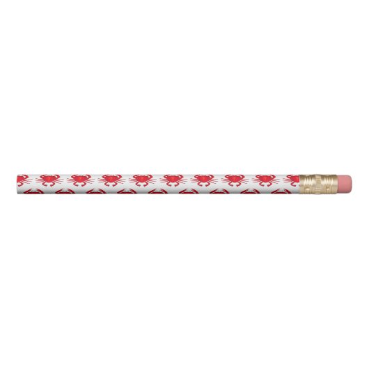 Red Baltimore Maryland Crab Beach Ocean Seafood Pencil (Rotated 90)