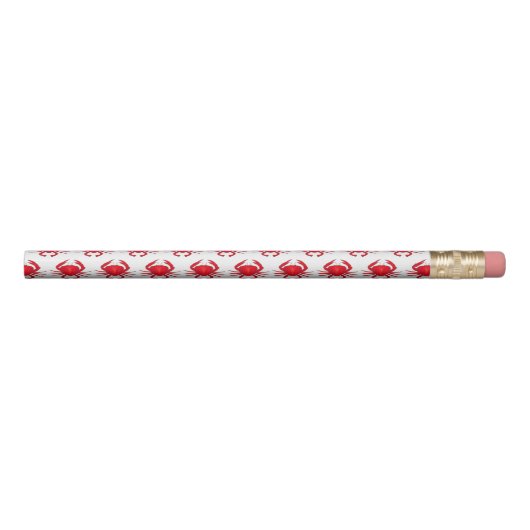Red Baltimore Maryland Crab Beach Ocean Seafood Pencil (Front)