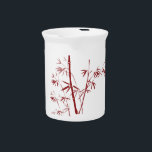 Red Bamboo Custom Porcelain Pitcher<br><div class="desc">Simple and beautiful,  this customizable Porcelain Pitcher is the perfect accent to your home decor and party needs.  Add some text as a special message to yourself or a friend as a gift.  Matches our other Red Bamboo Designs.</div>