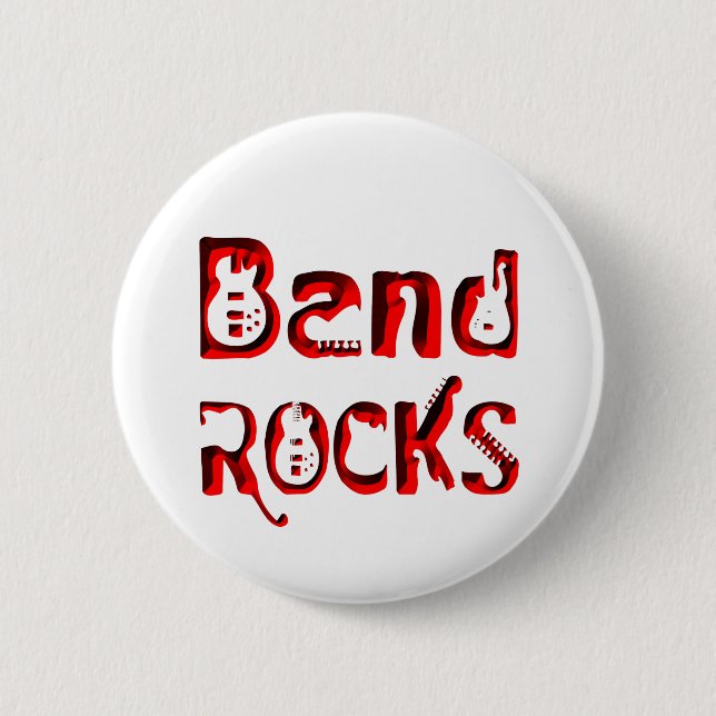 Red Band Rocks in Red Button (Front)