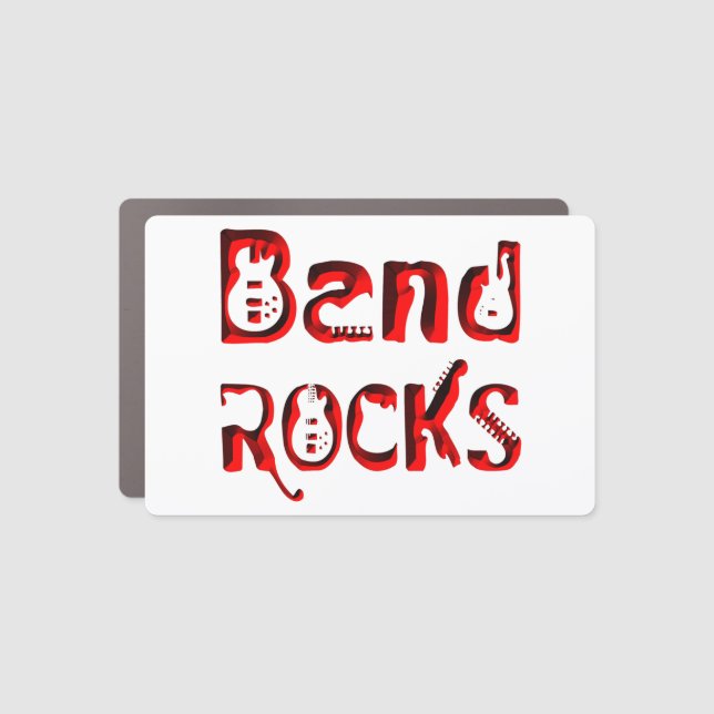 Red Band Rocks in Red Car Magnet (Front)