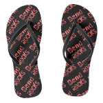 Red Band Rocks in Red Flip Flops
