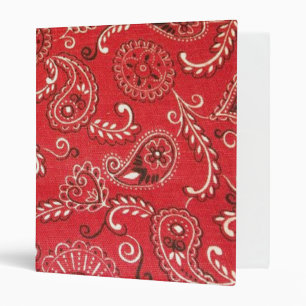 Red Bandana 3 Ring Binder