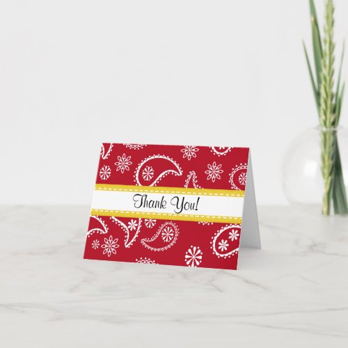 Red Bandana All Occasion Thank You Note