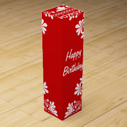 Red Bandana Birthday Wine Box
