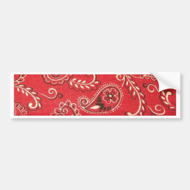 Red Bandana Bumper Sticker (Front)