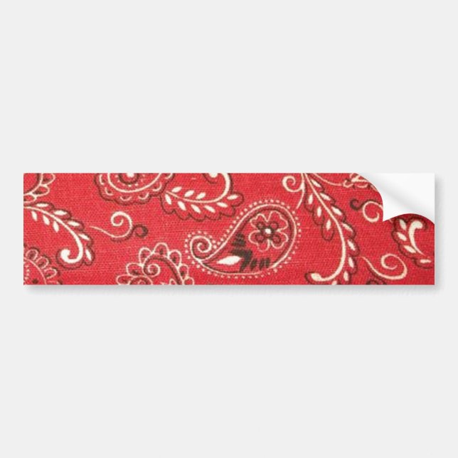 Red Bandana Bumper Sticker (Front)