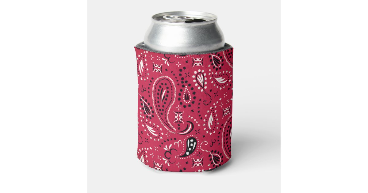 12 oz. Can Cooler Red Bandana