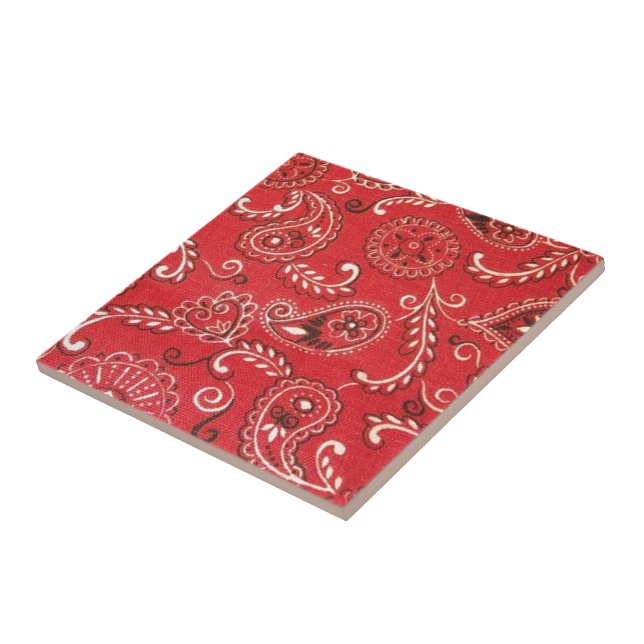Red Bandana Ceramic Tile (Side)