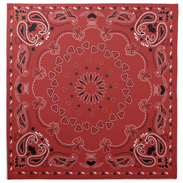 Red Bandana Cloth Napkin (Front)