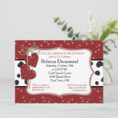 Red Bandana Cowboy Baby Shower Invitation (Standing Front)