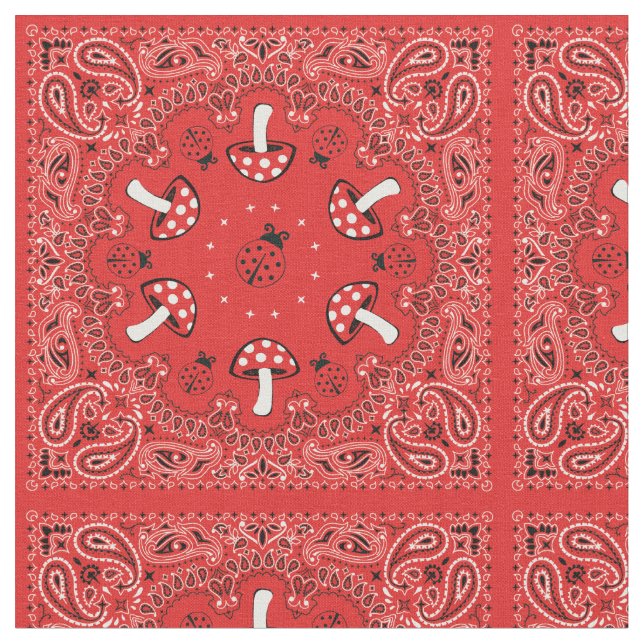 Red Bandana Fabric (Close Up)