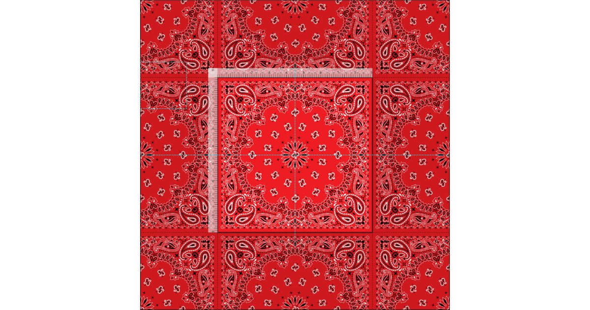 Red Bandana Fabric Zazzle