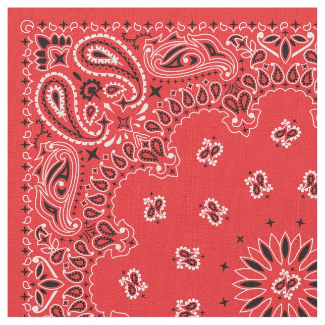 Red Bandana Fabric (Close Up)