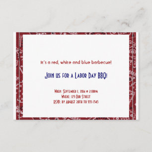 Red Bandana Frame Labor Day Invitation