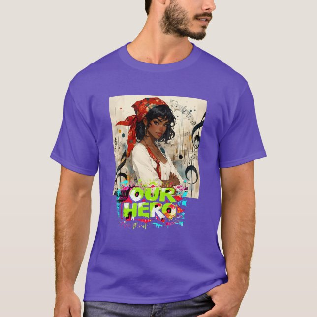 Red Bandana Girl Music Concert Our Hero T-Shirt (Front)