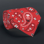 Red Bandana Handkerchief Paisley Neck Tie<br><div class="desc">Red Bandana Handkerchief Paisley Design</div>