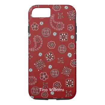 Red Bandana Iphone 7 Case by Lilleaf at Zazzle